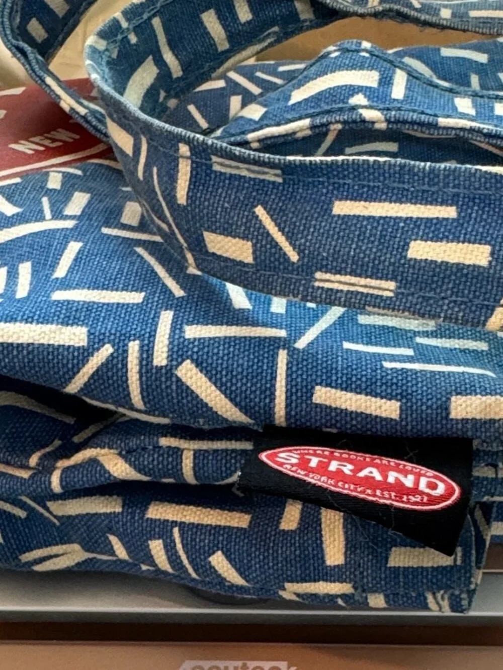 Studio Strand Reusable Book Store Bag O/S Blue Red Multicolor